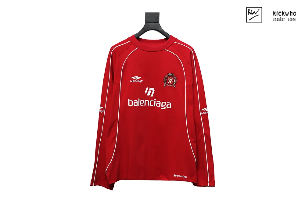 balenciaga miami soccer long sleeved shirt red