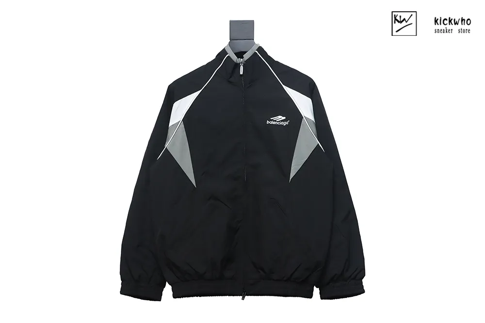 balenciaga splicing sports jacket black