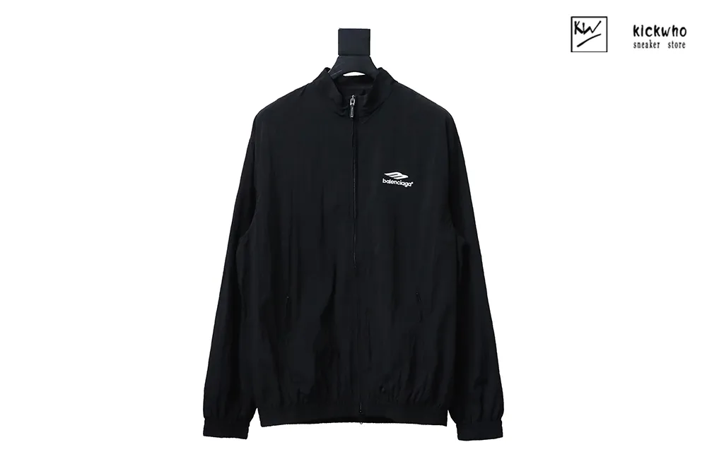 balenciaga 3b embroidered sports jacket black