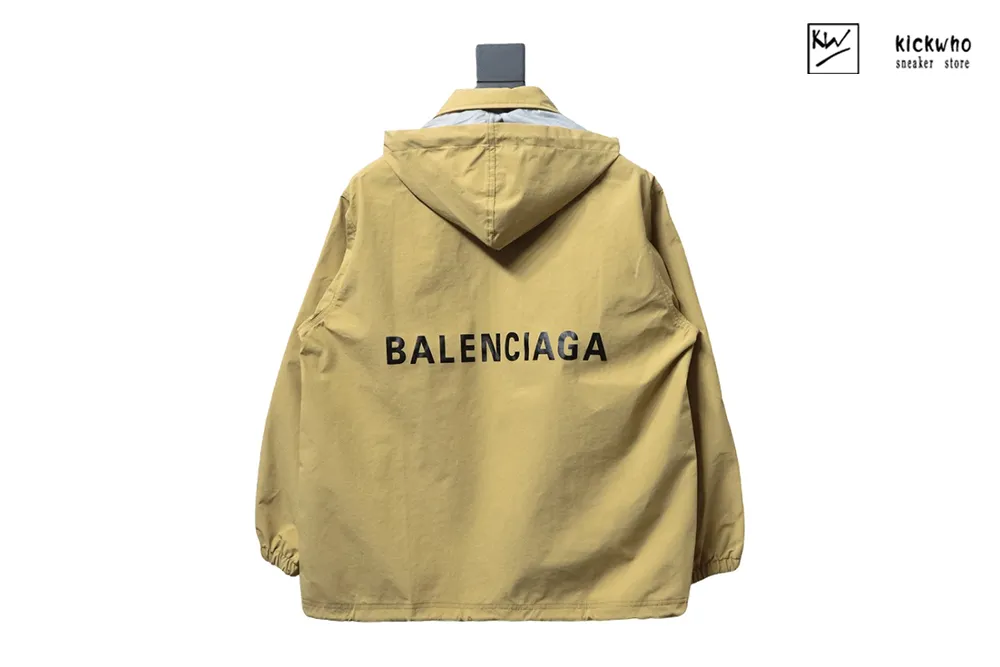 balenciaga back letter jacket khaki