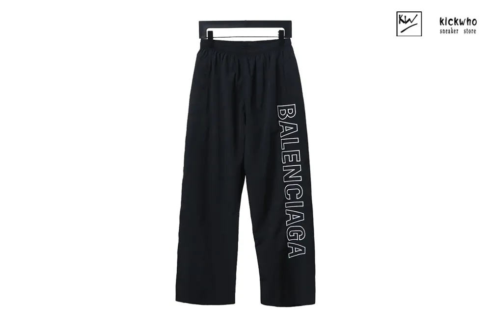 Ba*len*cia*ga hollow letter embroidery sports suit pants