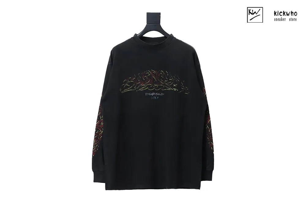 balenciaga sanskrit disaster flame long sleeves