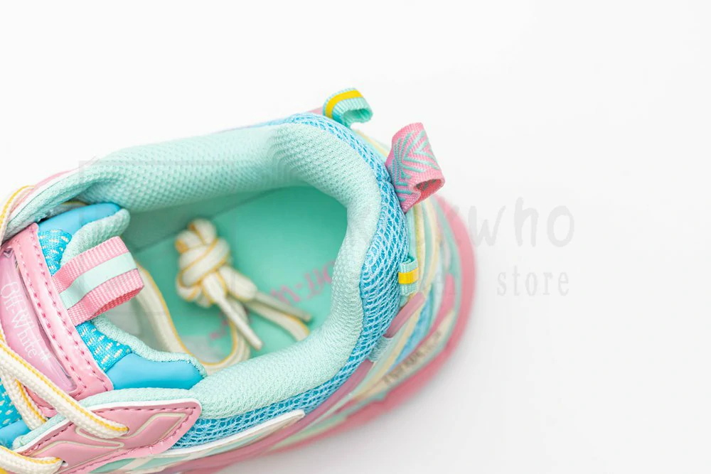 off-white sneaker pink blue