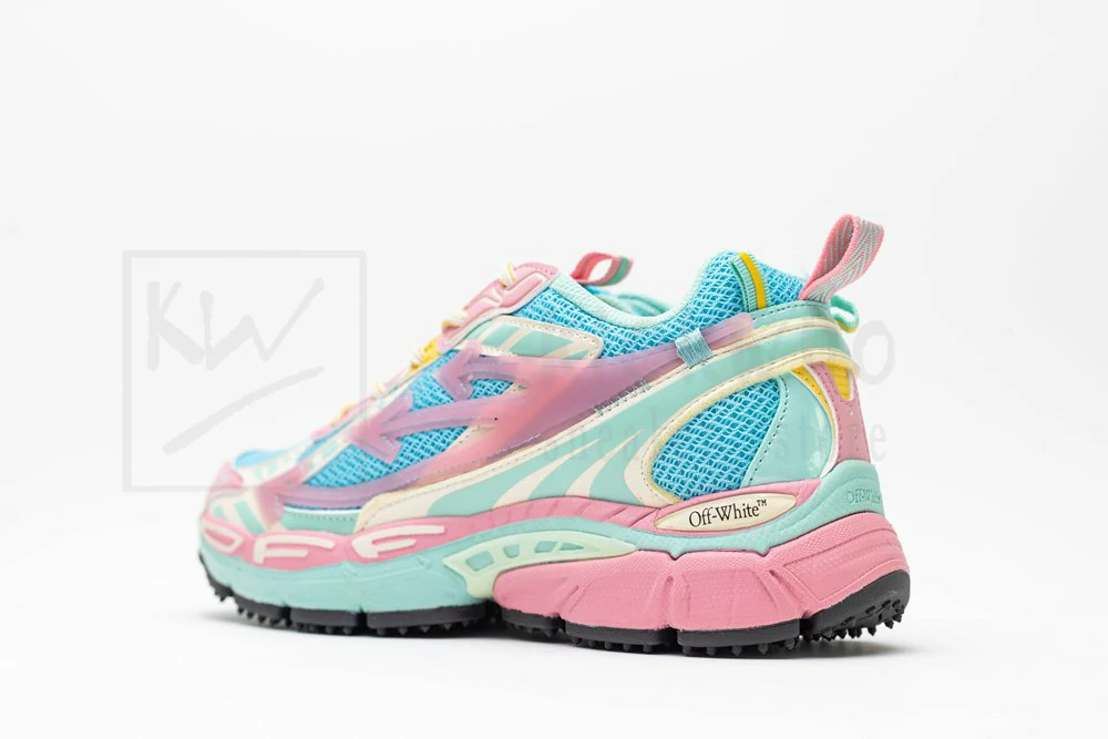 off-white sneaker pink blue