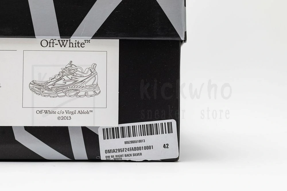 off-white sneaker silver white