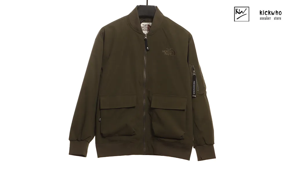 tnf zippered outdoor jacket green