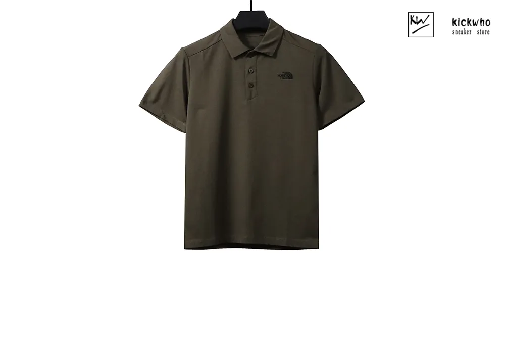 tnf minimalist logo polo grayish green