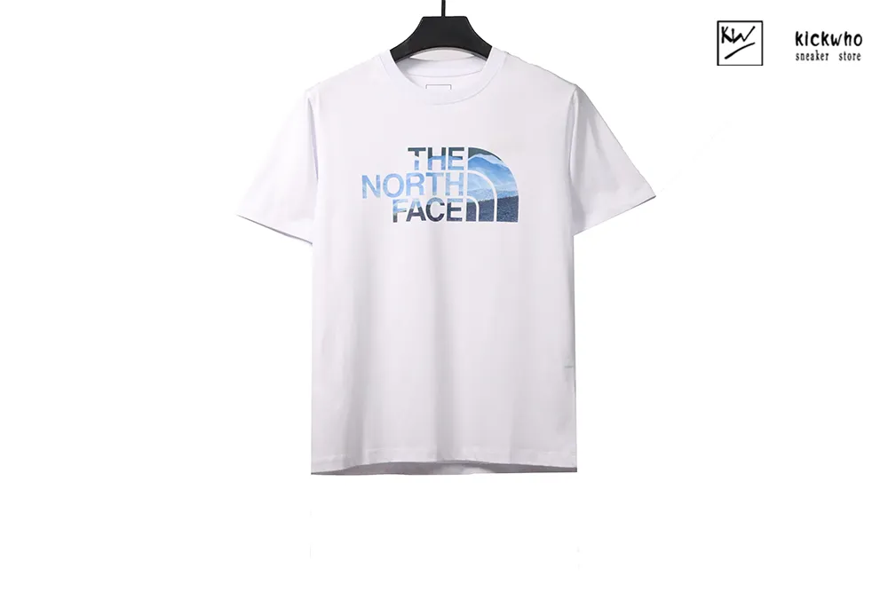 tnf wave print t-shirt white