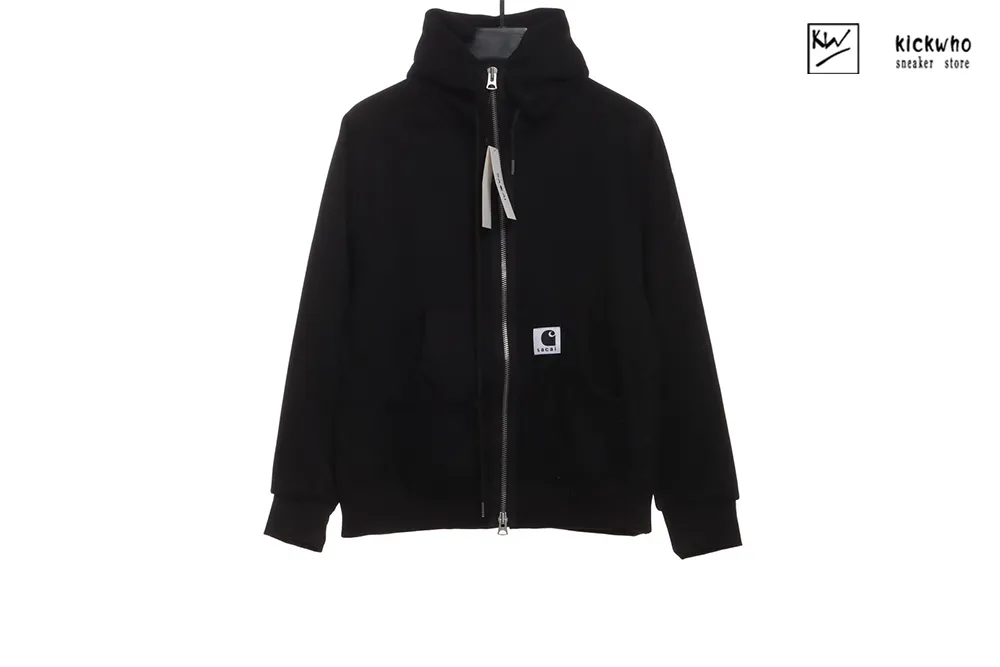 sacai carhartt wip hoodie black