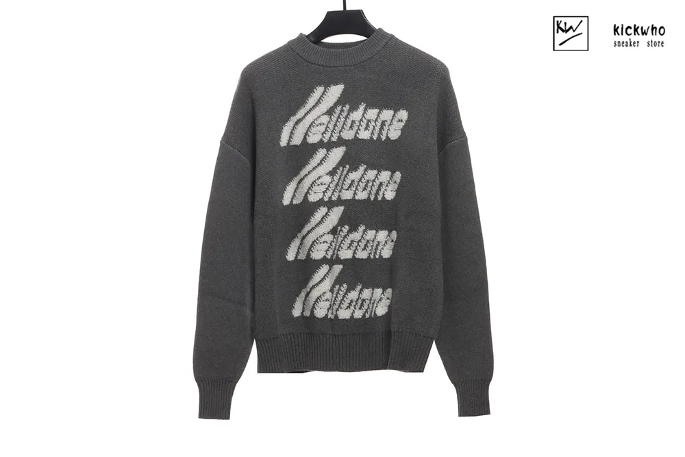 welldone logo sweater grey