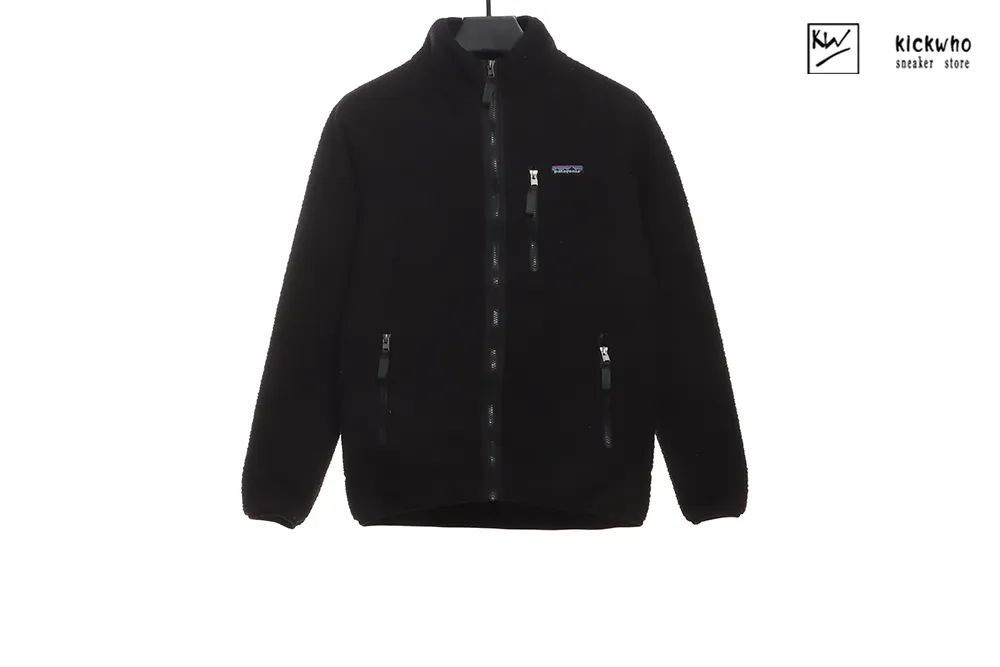 patagonia classic fleece chest pocket jacket black