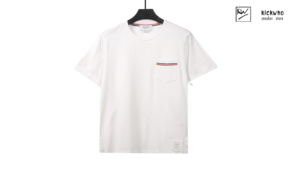 thom browne chest pocket t-shirt white