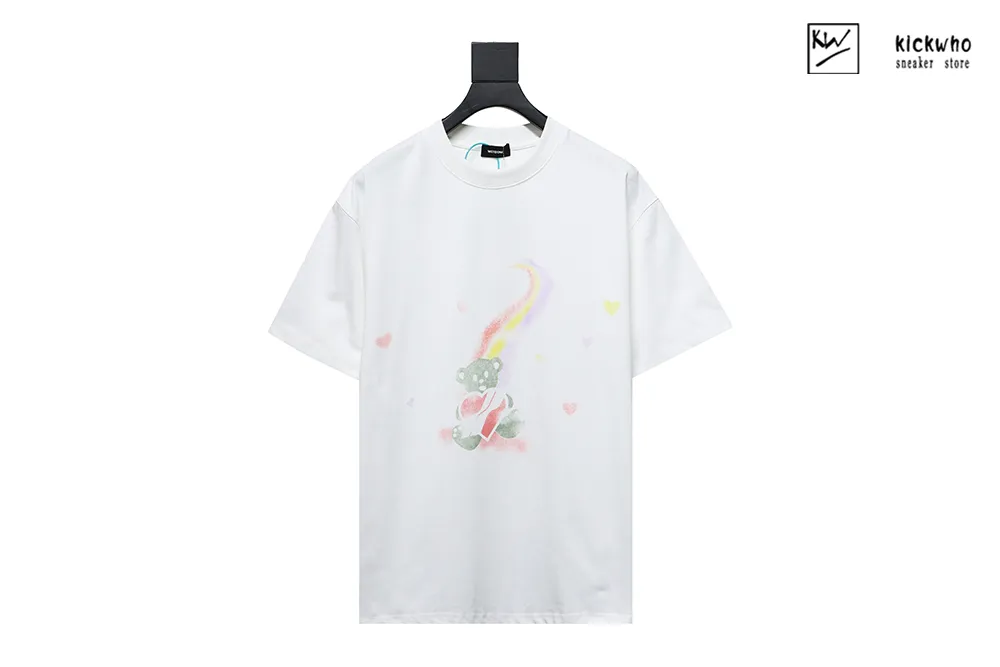 welldone rainbow love bear t-shirt white