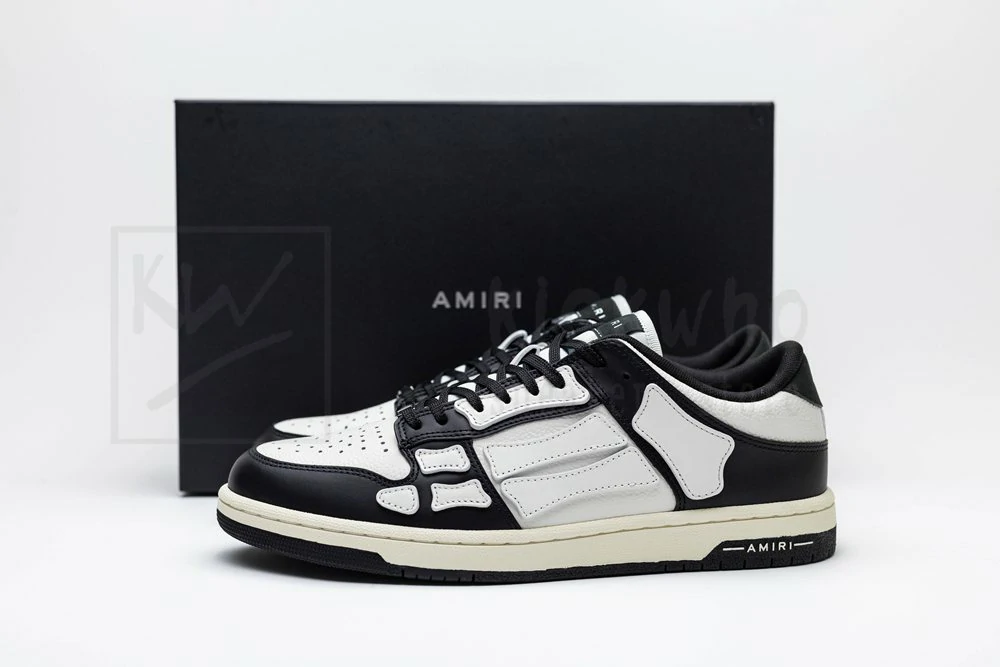 amiri skel top low black white