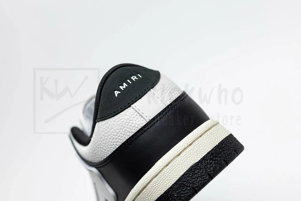 amiri skel top low black white