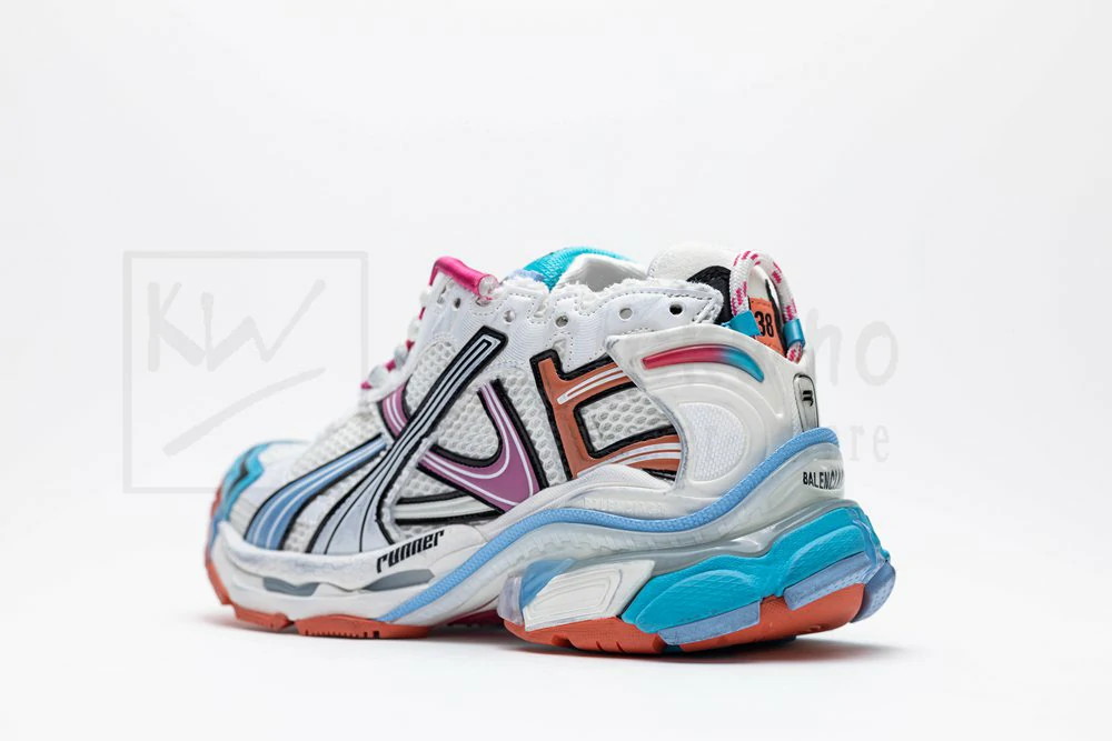 balenciaga runner sneaker blue pink orange