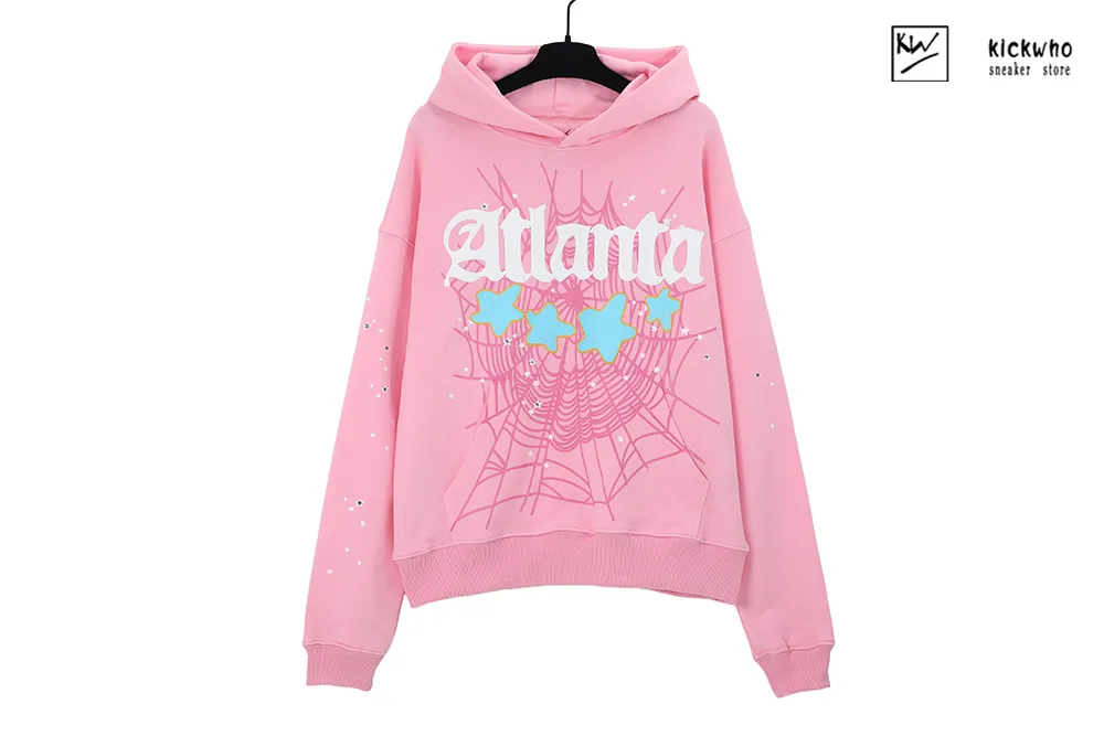 sp5der atlanta suit hoodie pink