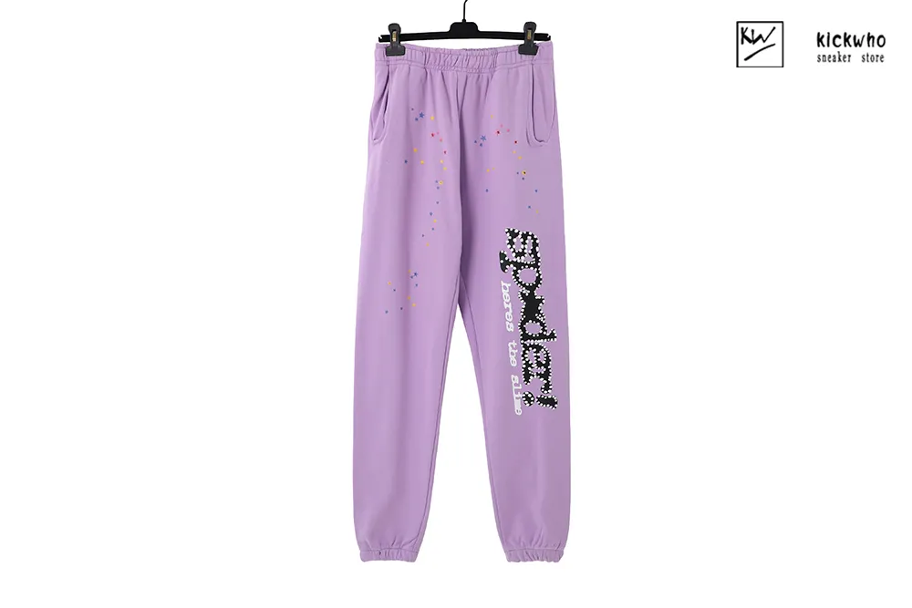 sp5der tc suit pants purple