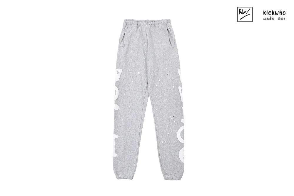 sp5der star suit pants grey