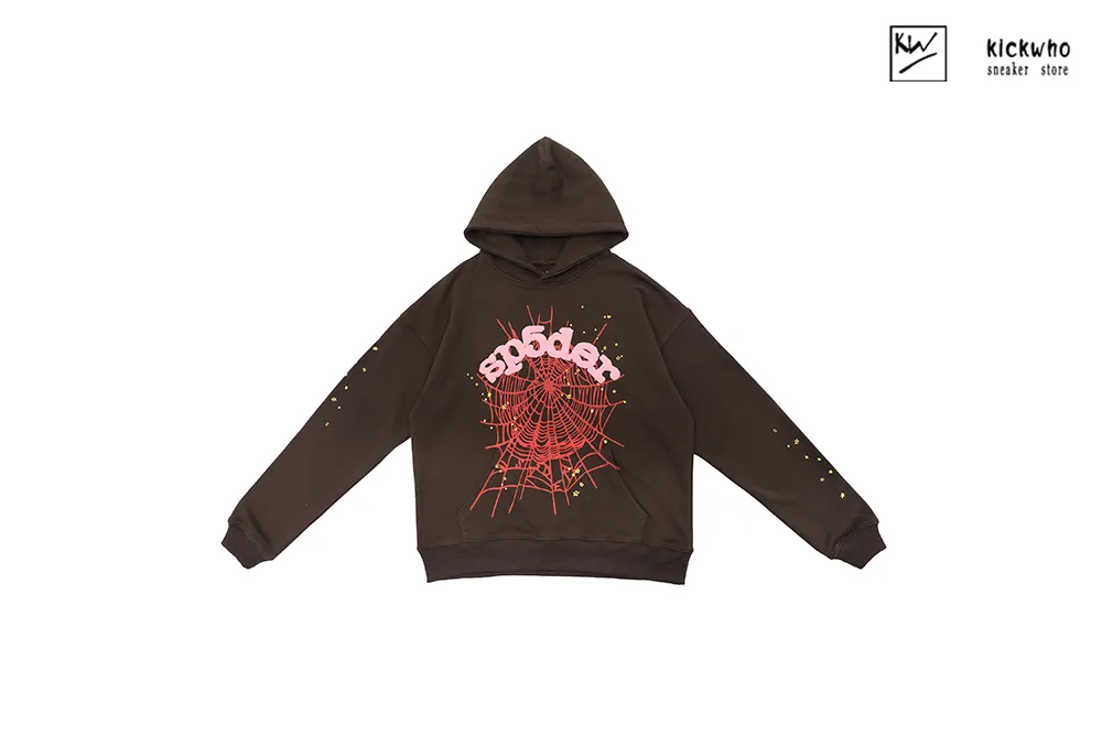 sp5der web suit hoodie brown