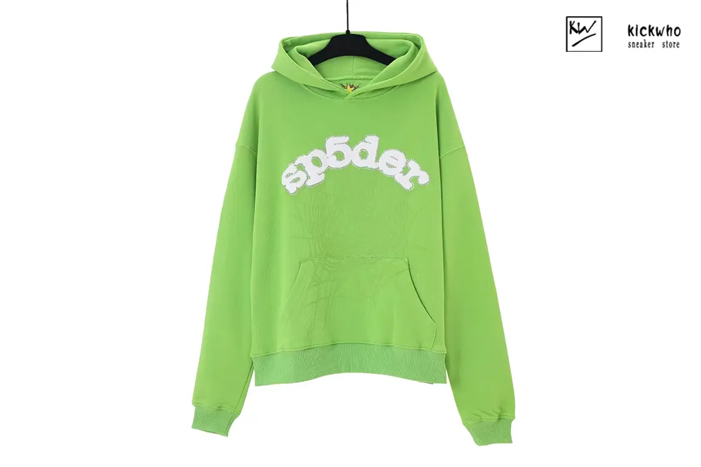 sp5der web diamond suit hoodie green