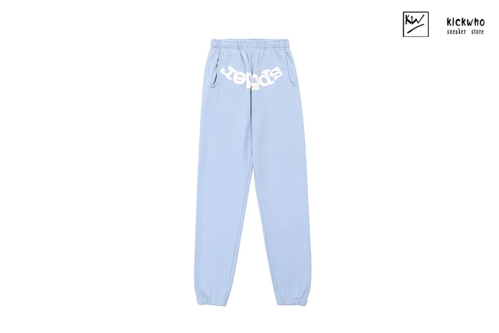 sp5der web  suit pants light blue