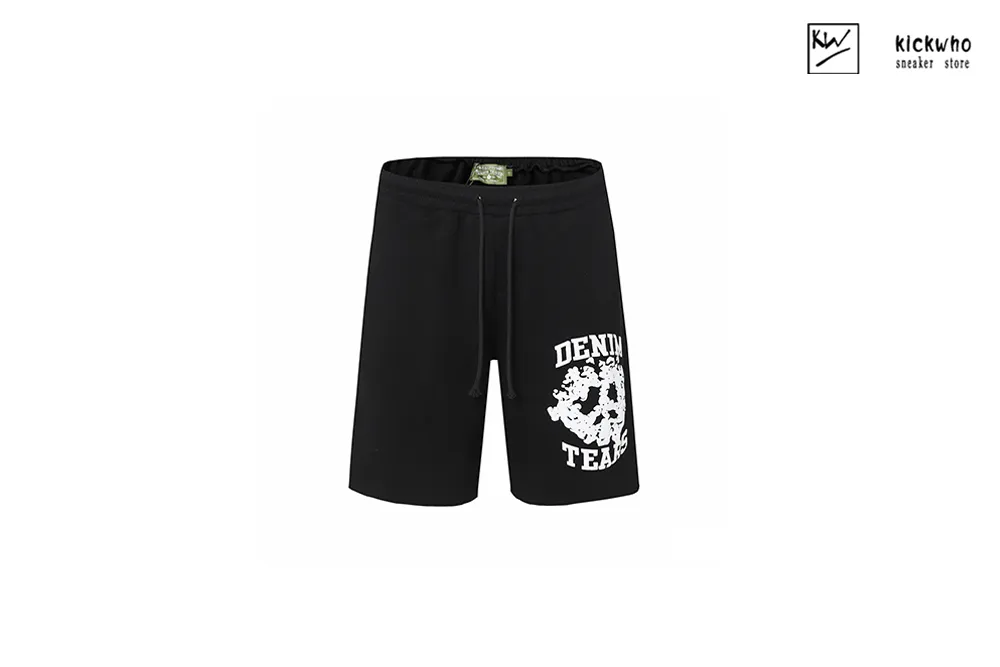 denim tears flowers shorts black