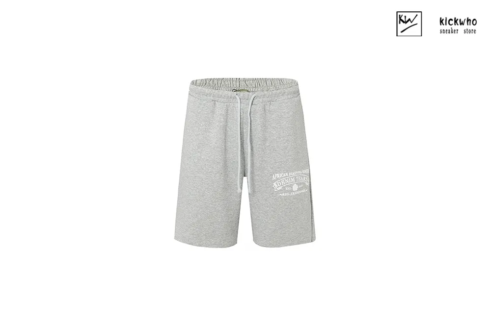 denim tears logo shorts grey