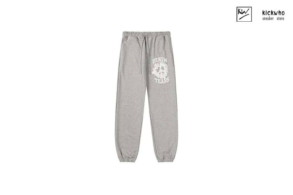 denim tears flowers pants grey