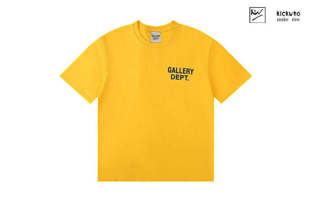 gallery dept logo t-shirt yellow