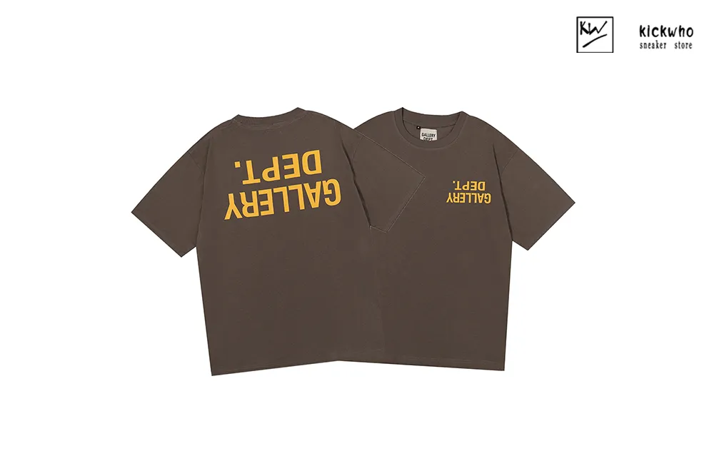 gallery dept flip letters t-shirt brown