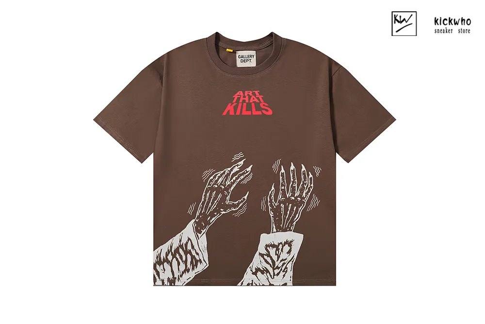 gallery dept skeleton hand bones t-shirt brown