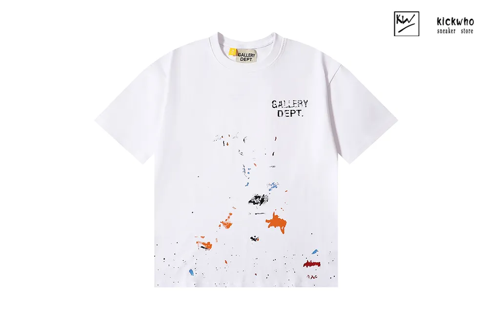 gallery dept speckle gradient logo t-shirt white