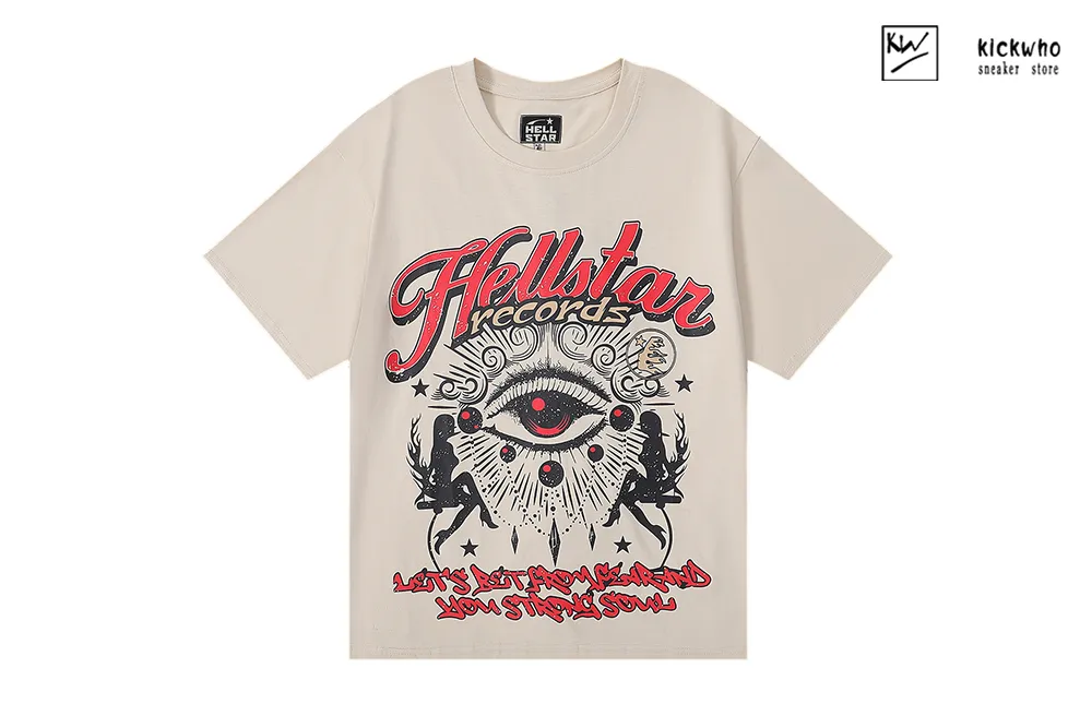 hellstar alien gaze t-shirt beige