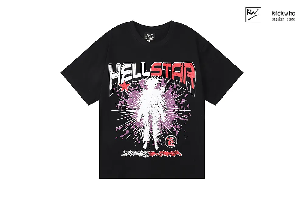 hellstar abstract human body t-shirt black