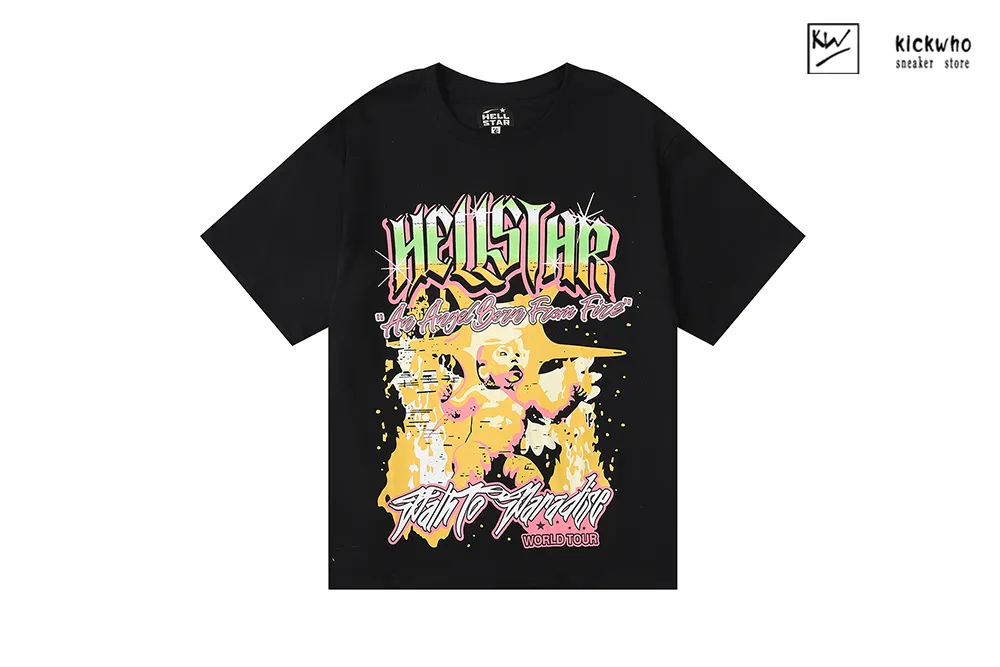 hellstar angel child t-shirt black