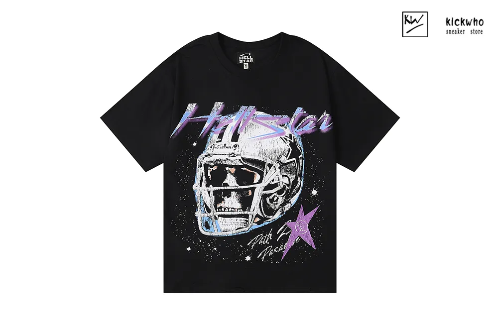 hellstar skull helmet t-shirt black