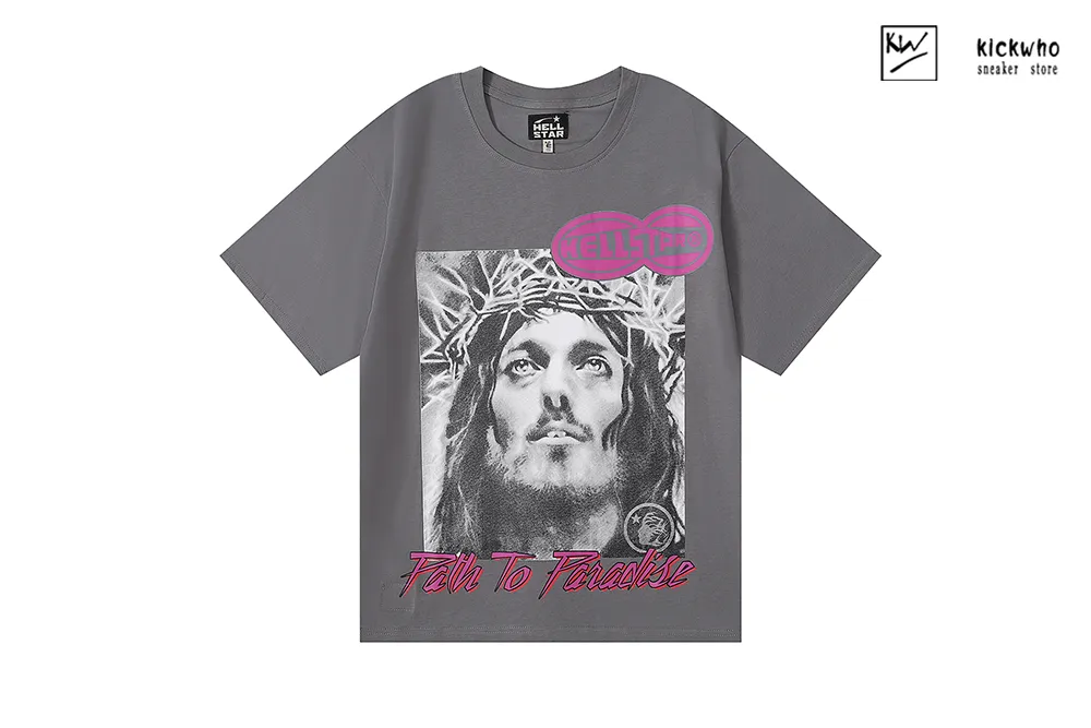 hellstar wwhd god t-shirt grey