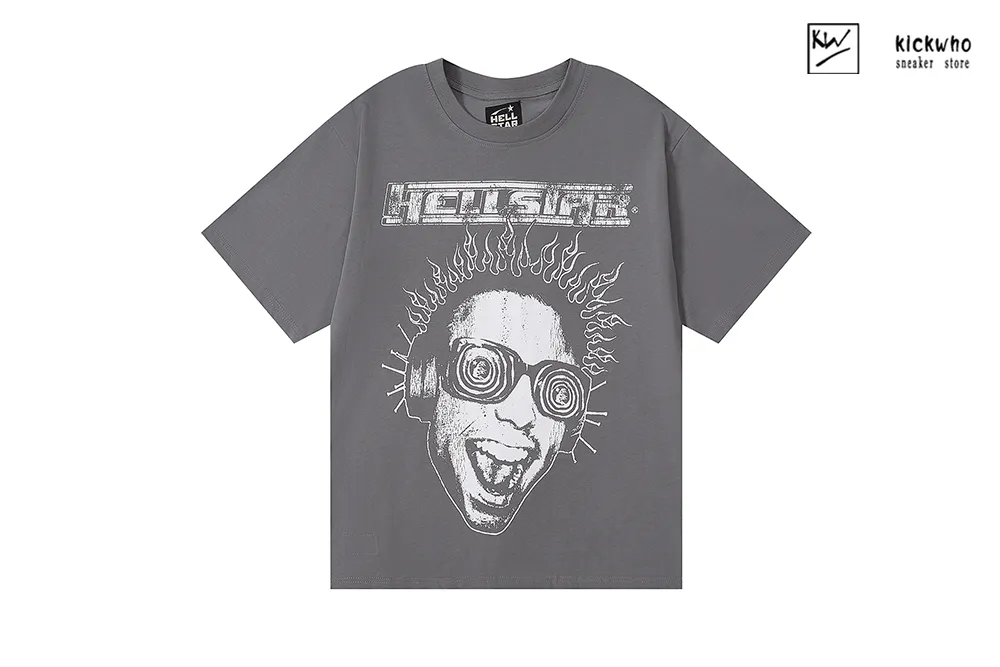 hellstar rapper t-shirt grey