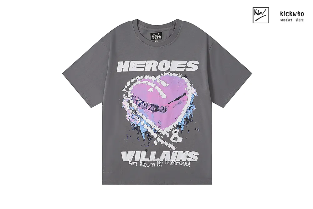 hellstar love t-shirt grey