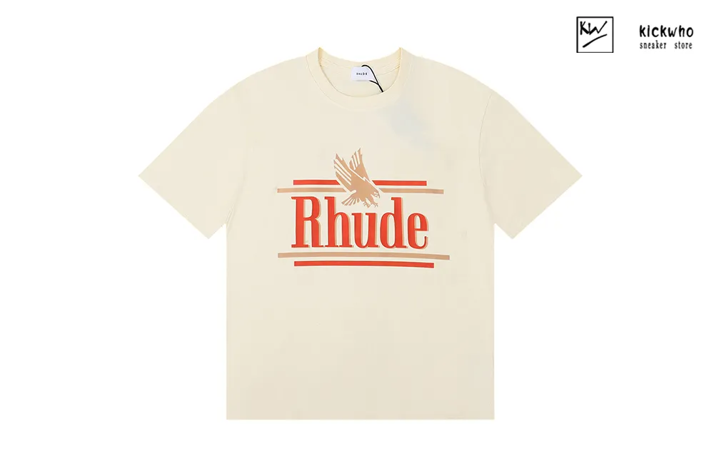 rhude eagle t-shirt beige