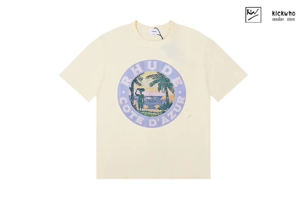 rhude coastal sunset t-shirt beige