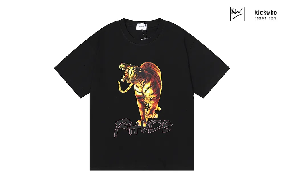 rhude tiger t-shirt black