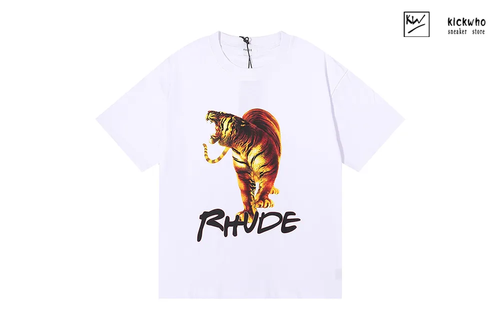 rhude tiger t-shirt white