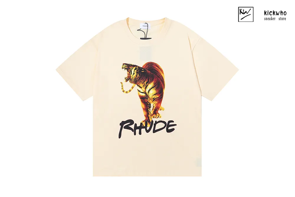 rhude tiger t-shirt beige