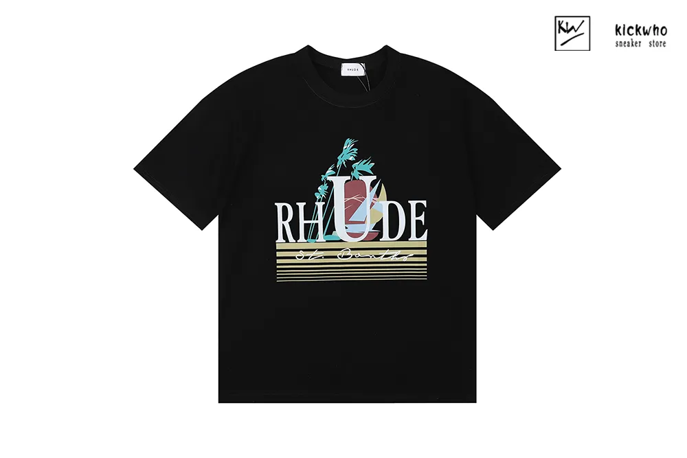 rhude sunset sailing t-shirt black