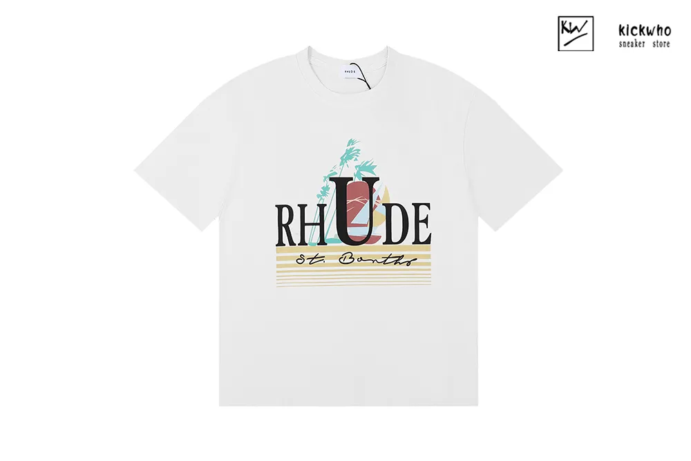 rhude sunset sailing t-shirt white