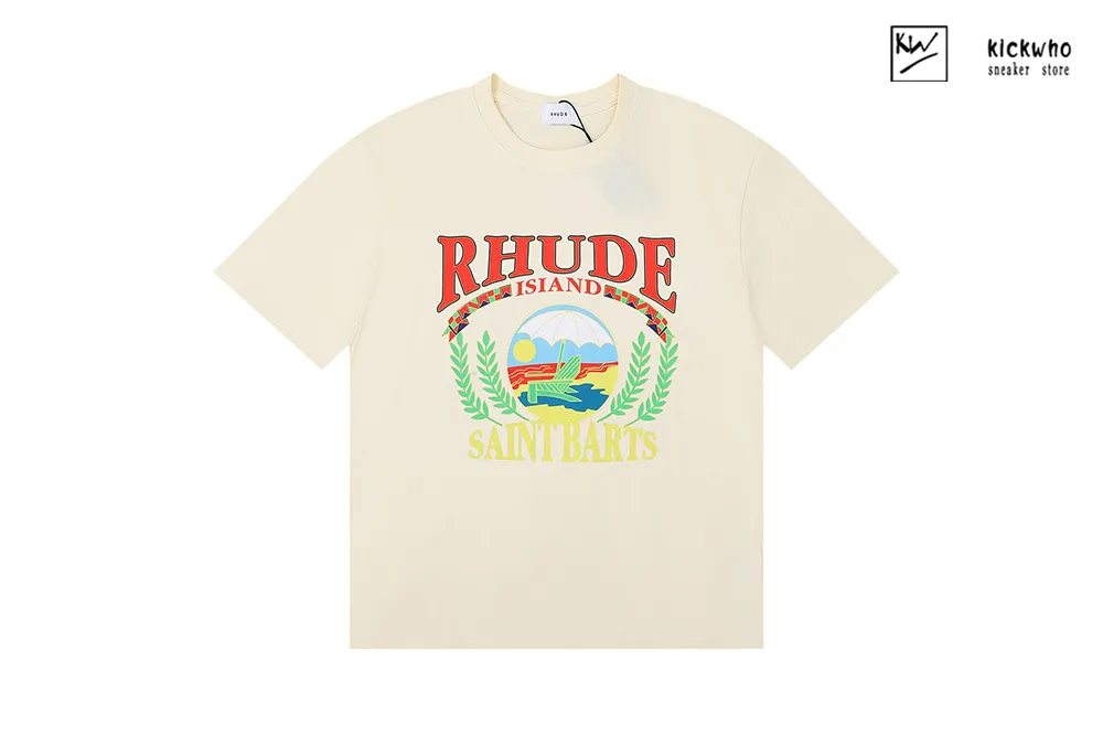 rhude saint barts t-shirt beige