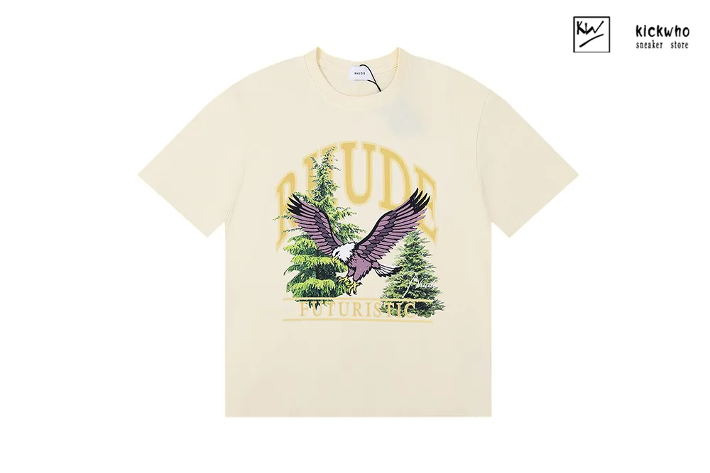 rhude eagle t-shirt beige