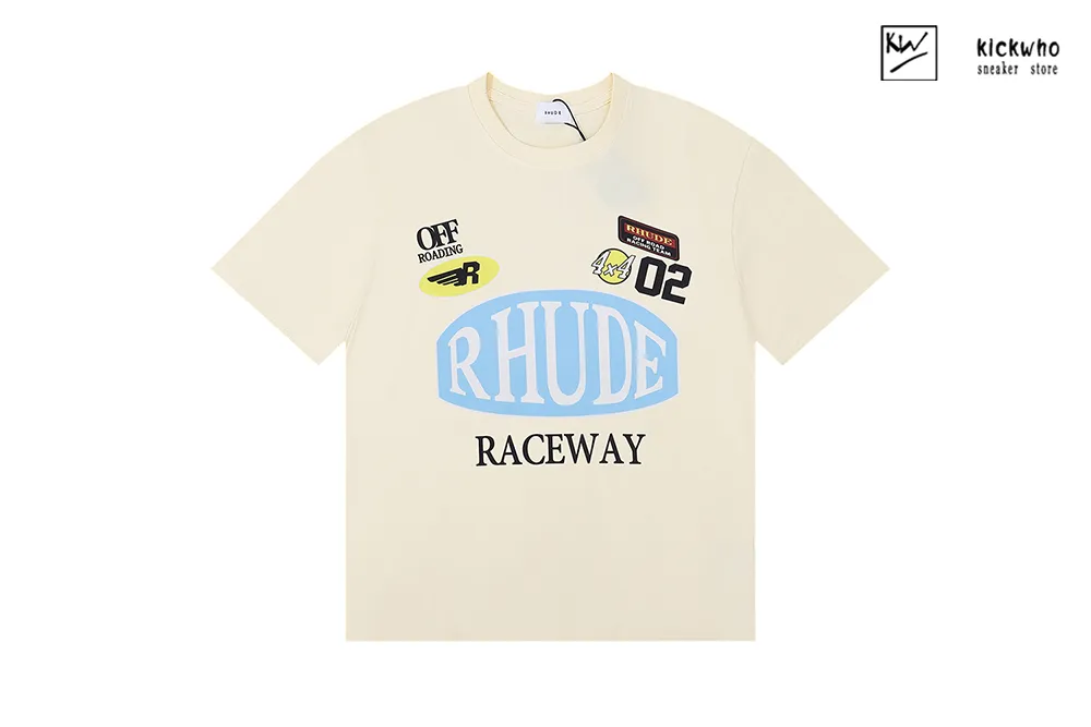 rhude raceway 02 t-shirt beige